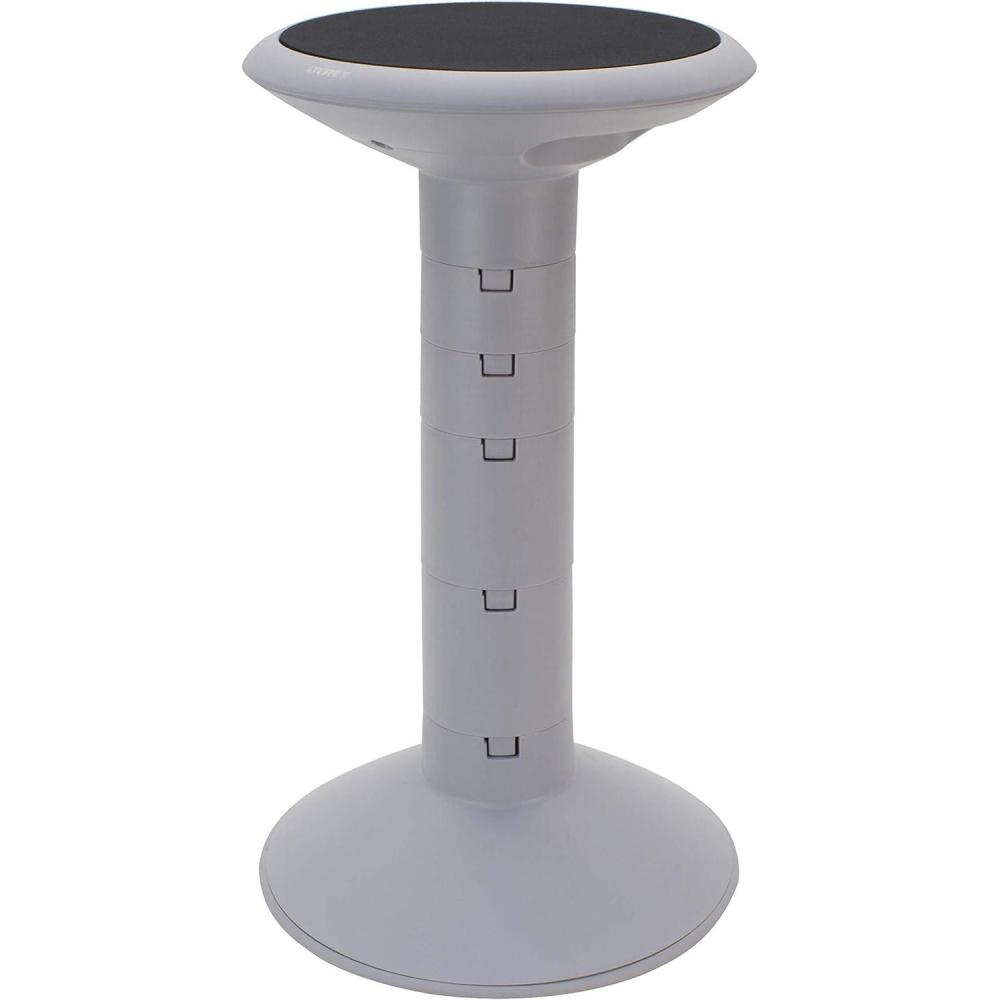 imageStorex Wiggle Stool Active Flexible Seating for Classroom and Home Study Adjustable 1218 Inch Height Black 00300U01CGrey
