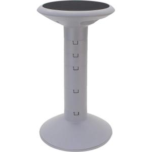 Storex Wiggle Stool – Active Flexible Seating for Classroom and Home Study, Adjustable 12-18 Inch Height, Black (00300U01C)(Grey)