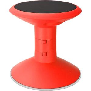 Storex Wiggle Stool – Active Flexible Seating for Classroom and Home Study, Adjustable 12-18 Inch Height, Black (00300U01C)(Red)