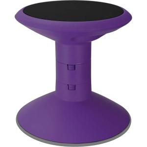 Storex Wiggle Stool – Active Flexible Seating for Classroom and Home Study, Adjustable 12-18 Inch Height, Black (00300U01C)(Violet)