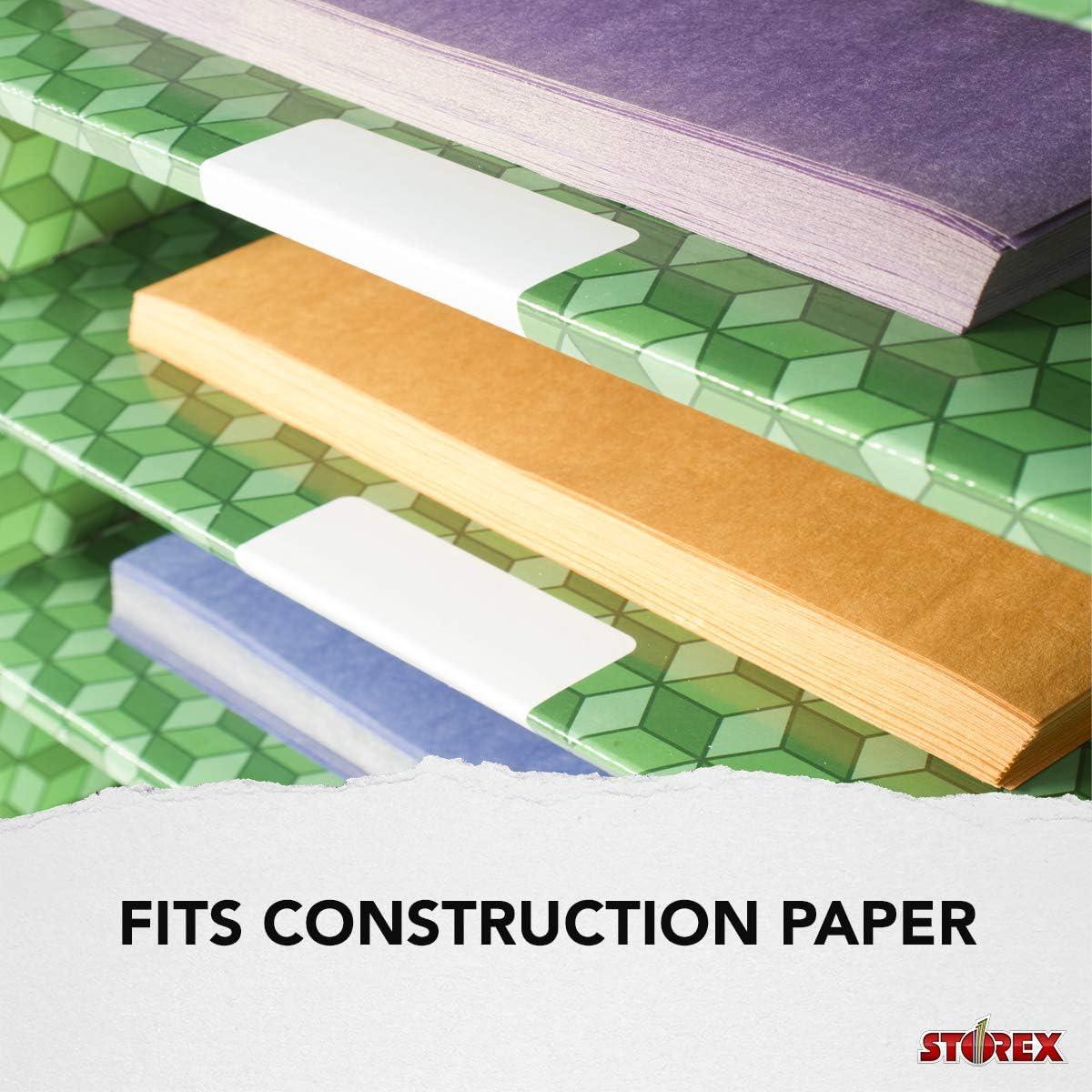 imageStorex 10Compartment Construction Paper Sorter Plasticized DryErase Surface Green 80401U01C 27 x 188 x 17 Inches 10 Slots