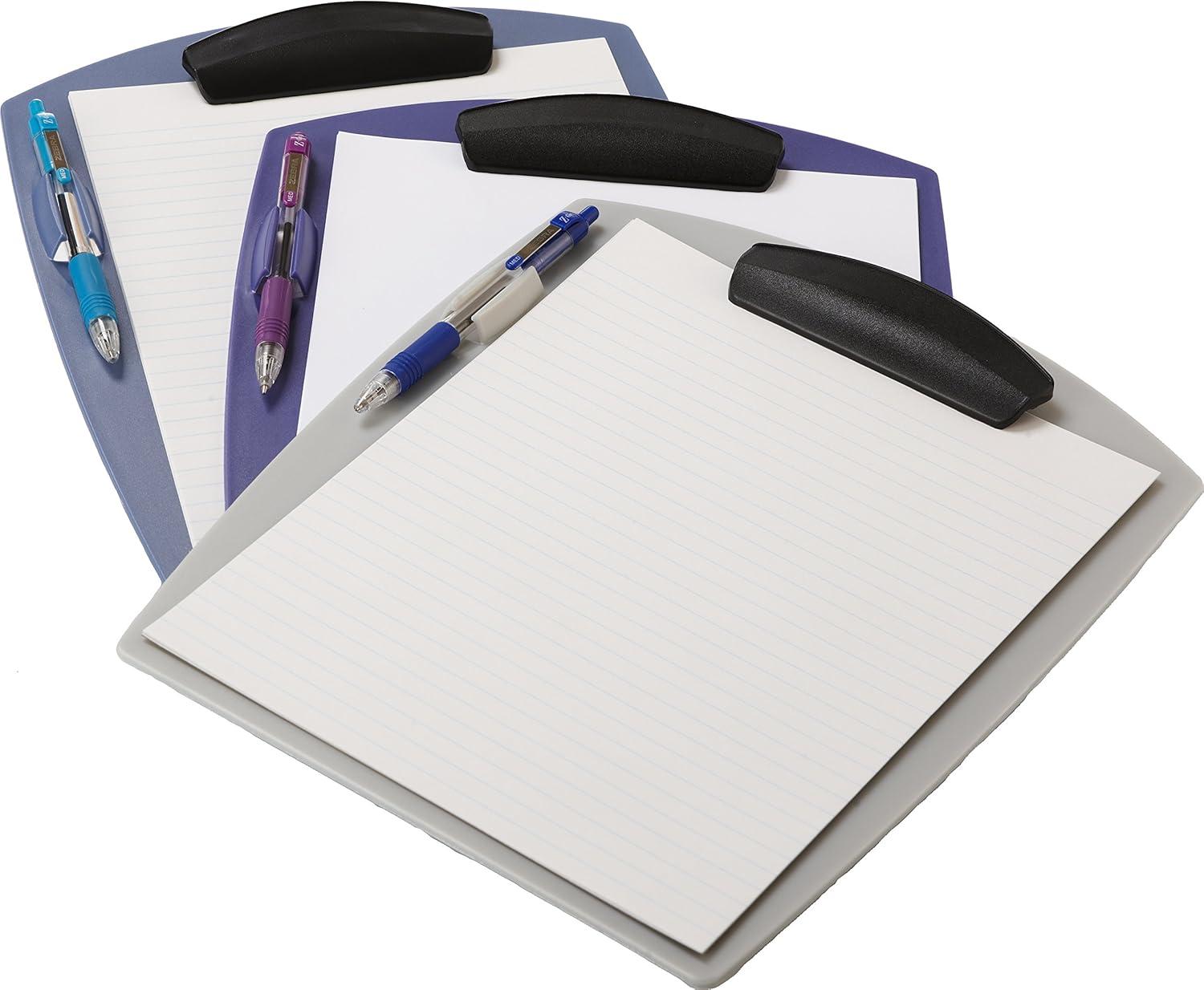 imageStorex Hard Poly Clipboard Letter Red Case of 12 STX40115B12CPearl Silver