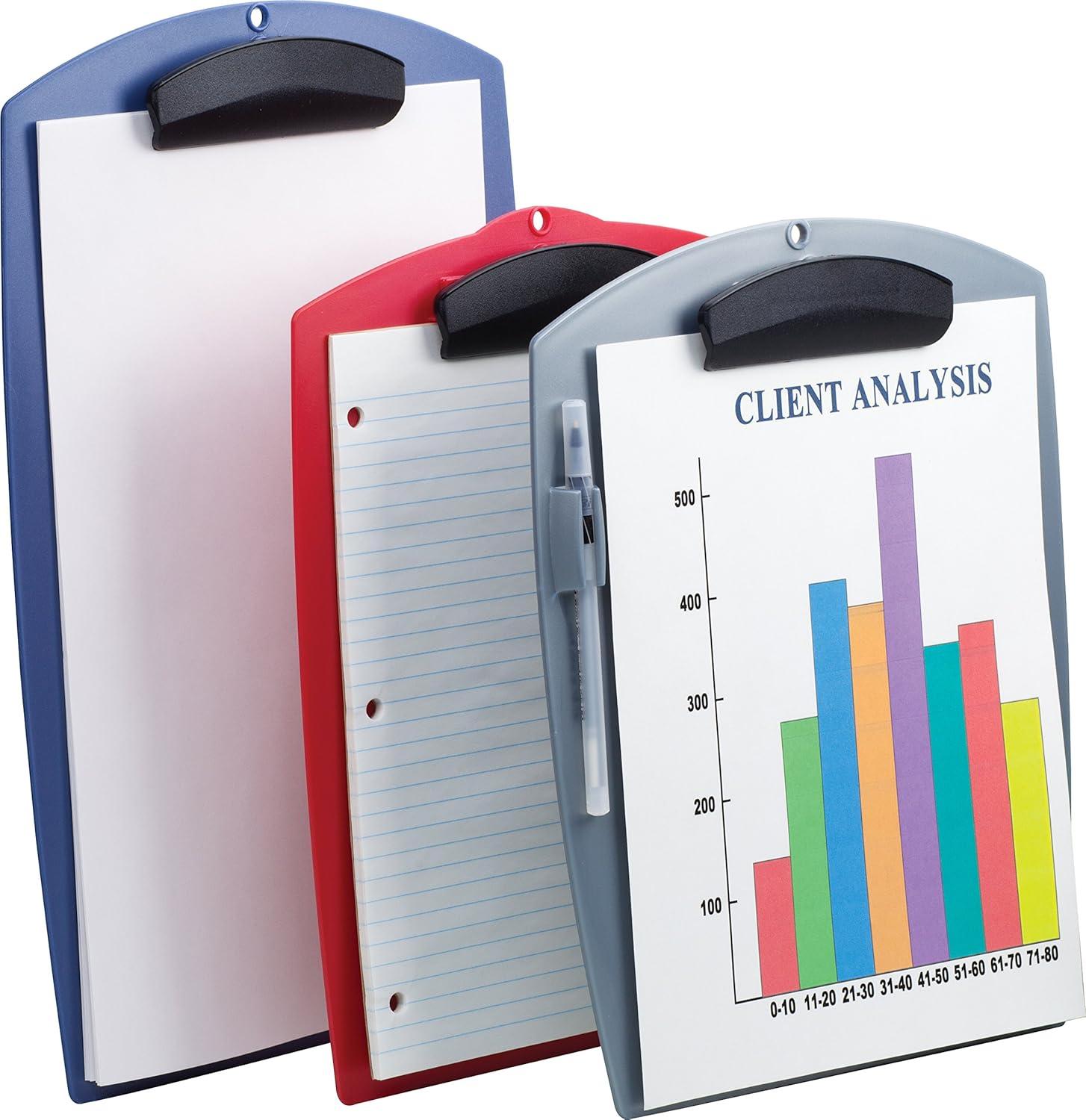 imageStorex Hard Poly Clipboard Letter Red Case of 12 STX40115B12CRed