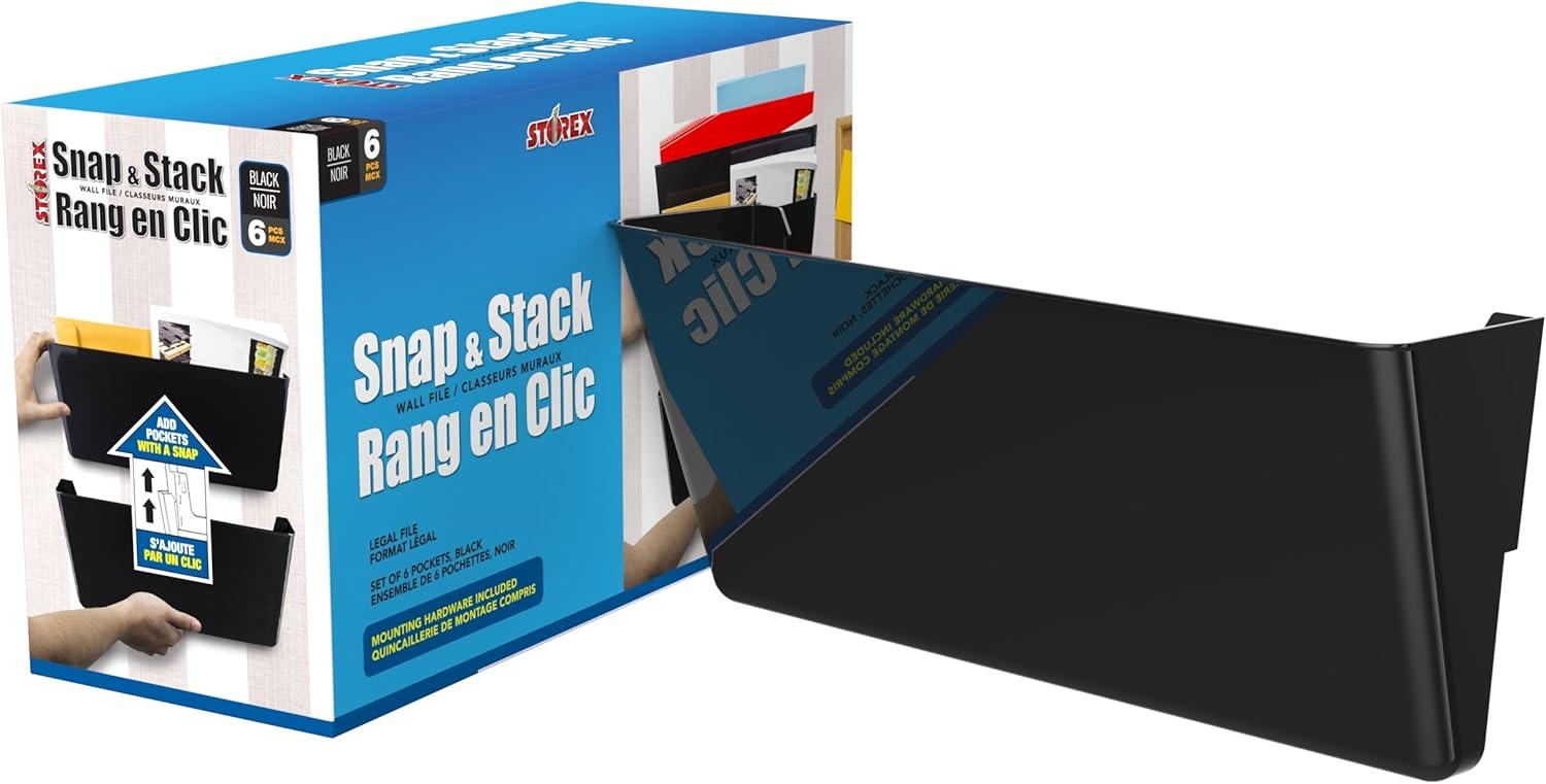 imageStorex Legal Sized Wall Files 2Pack Smoke Case of 6 STX70215B06CBlack