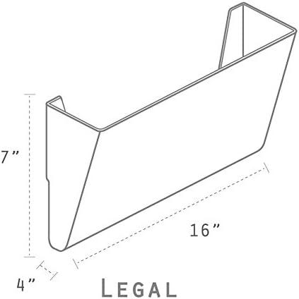 imageStorex Legal Sized Wall Files 2Pack Smoke Case of 6 STX70215B06CUnbreakable Clear
