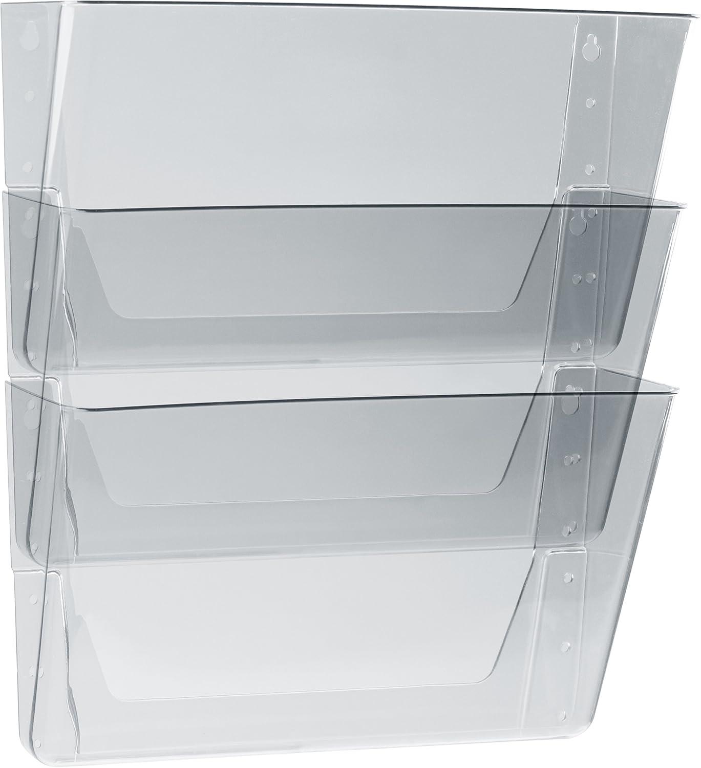 imageStorex Legal Sized Wall Files 2Pack Smoke Case of 6 STX70215B06CUnbreakable Clear