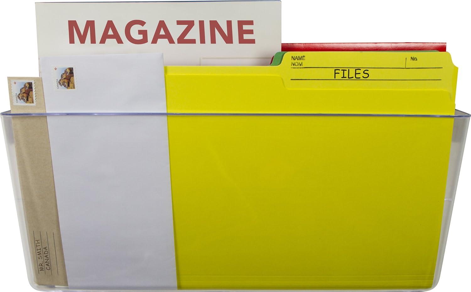 imageStorex Legal Sized Wall Files 2Pack Smoke Case of 6 STX70215B06CUnbreakable Clear
