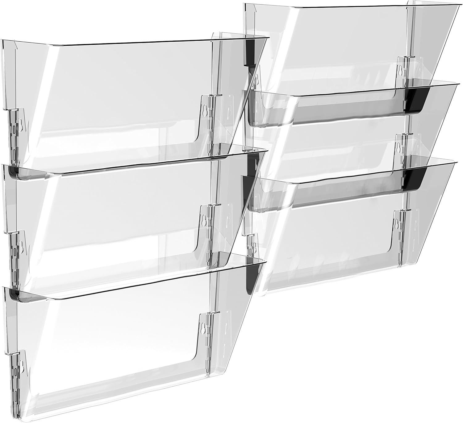 imageStorex Legal Sized Wall Files 2Pack Smoke Case of 6 STX70215B06CUnbreakable Clear