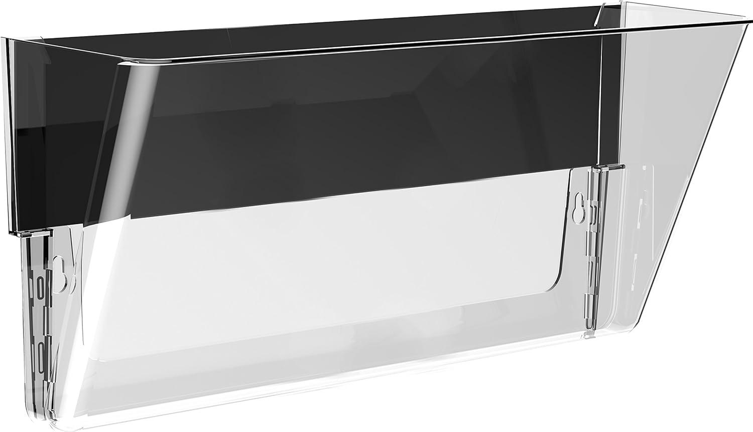 imageStorex LegalSize Magnetic Wall Pocket Plastic File Organizer HeavyDuty Magnet Holds 5lbs Clear 6Pack 70240U06C