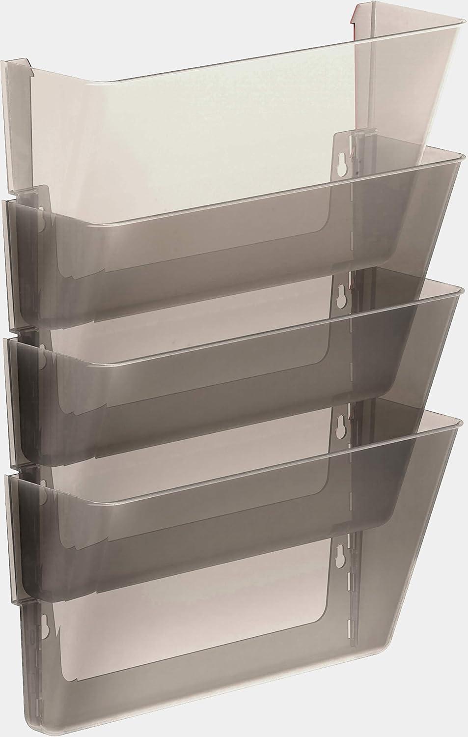imageStorex Letter Sized Wall Files 6Pack Smoke Case of 4 STX70218B04C