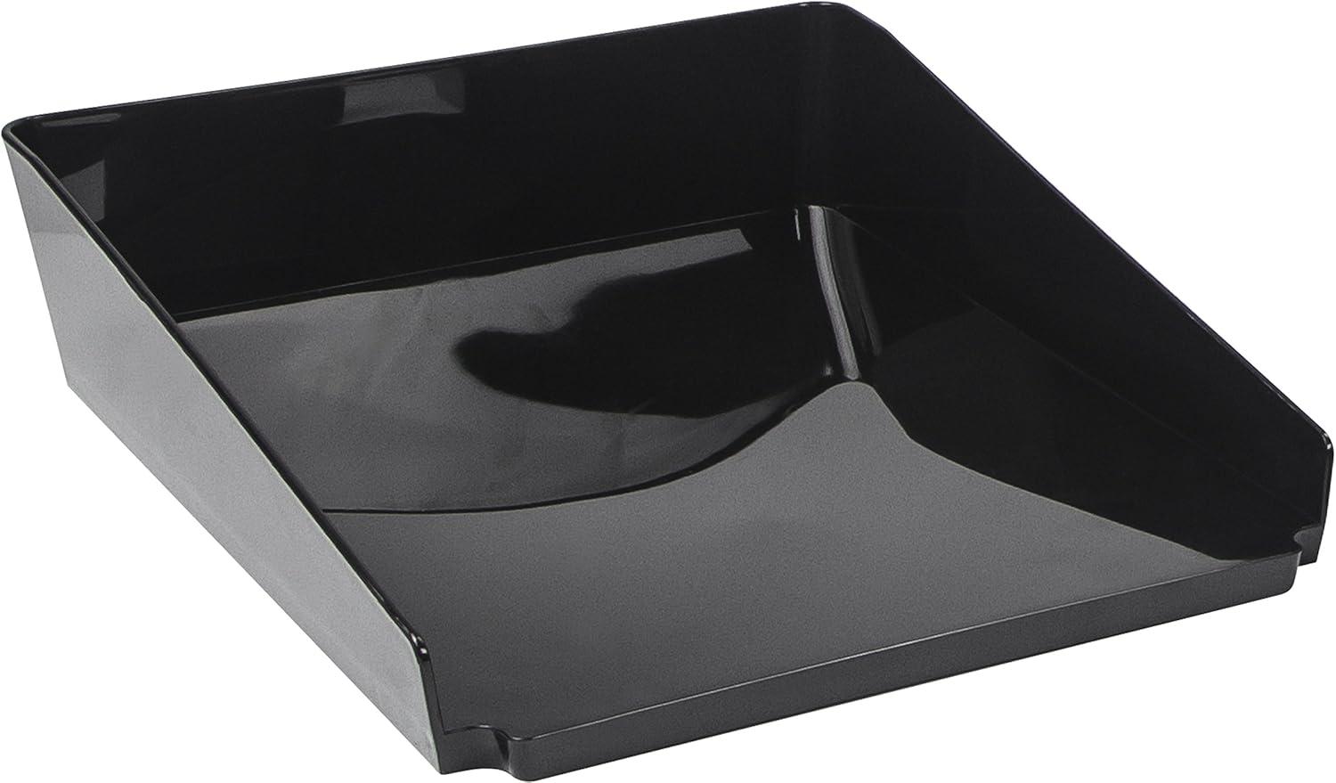 imageStorex Modern Gloss Vertical Sorter 8 x 5 x 6 Inches Black 4Pack 00146E04CBlack