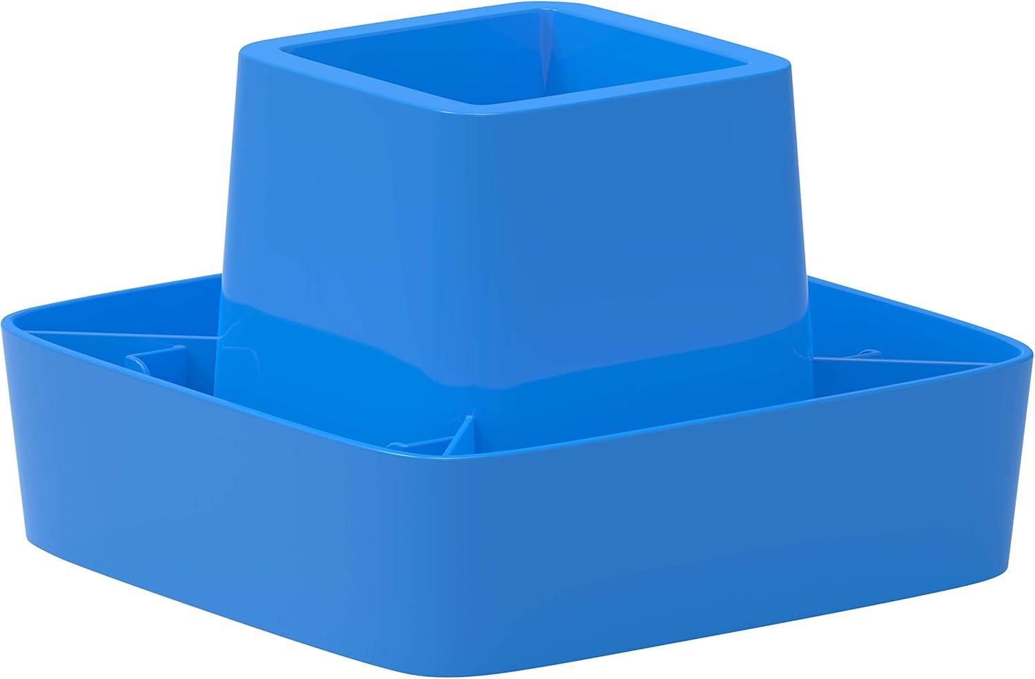imageStorex Modern Gloss Vertical Sorter 8 x 5 x 6 Inches Black 4Pack 00146E04CBlue