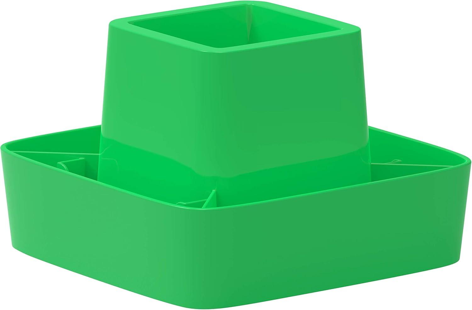 imageStorex Modern Gloss Vertical Sorter 8 x 5 x 6 Inches Black 4Pack 00146E04CGreen