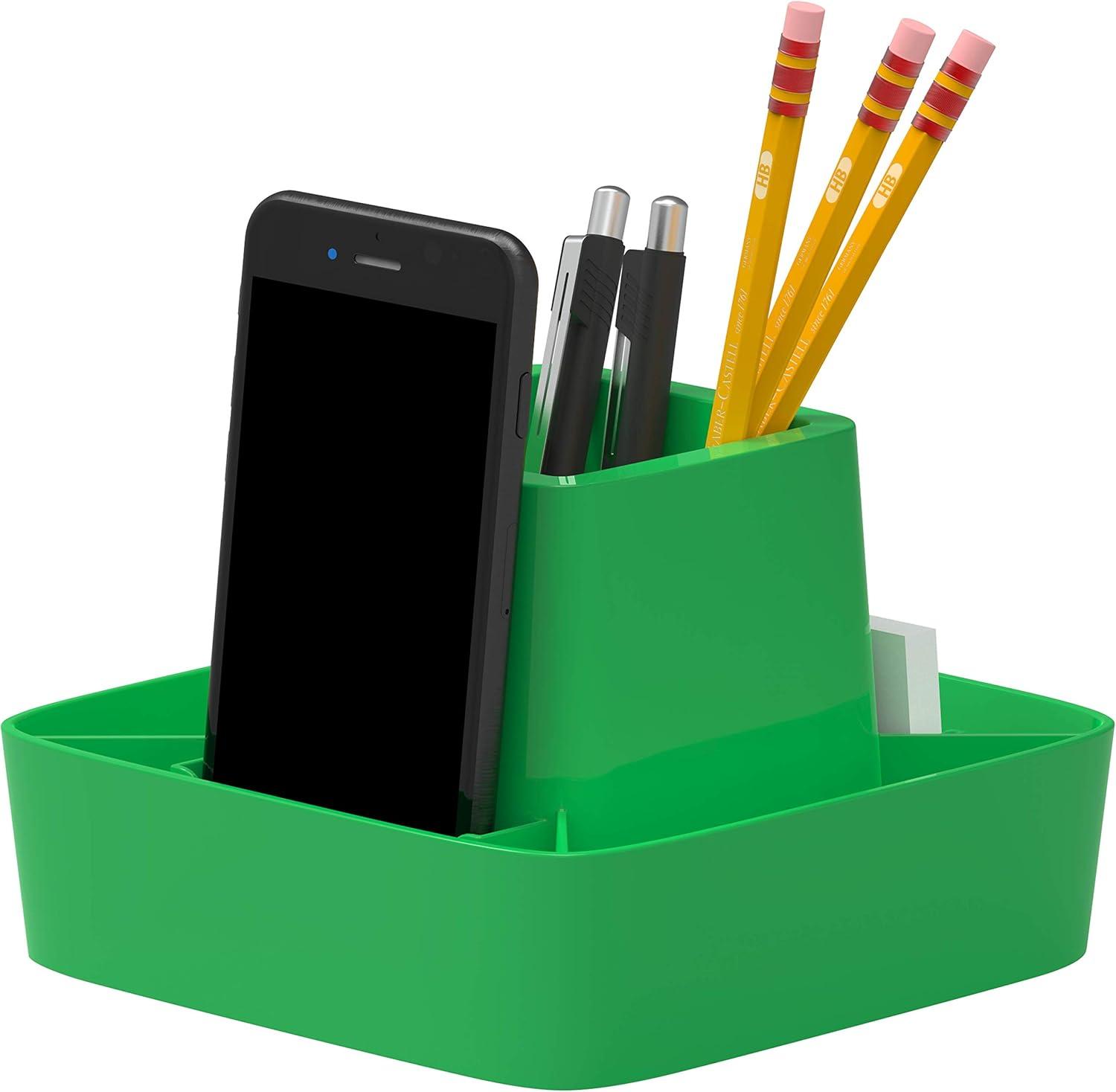 imageStorex Modern Gloss Vertical Sorter 8 x 5 x 6 Inches Black 4Pack 00146E04CGreen