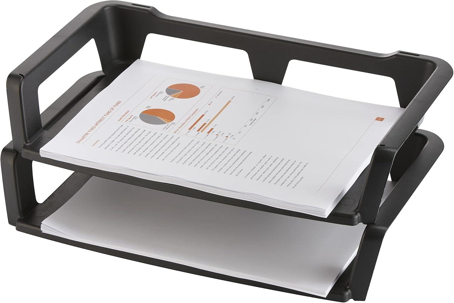imageStorex Recycled Magazine File 1225 x 1088 x 1425 Inches Black Case of 6 STX70167U06CLetter Tray