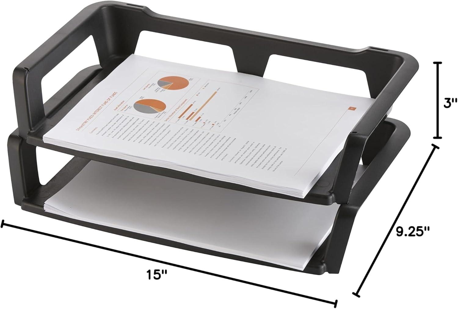 imageStorex Recycled Magazine File 1225 x 1088 x 1425 Inches Black Case of 6 STX70167U06CLetter Tray