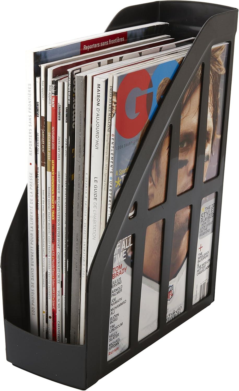 imageStorex Recycled Magazine File 1225 x 1088 x 1425 Inches Black Case of 6 STX70167U06CMagazine File
