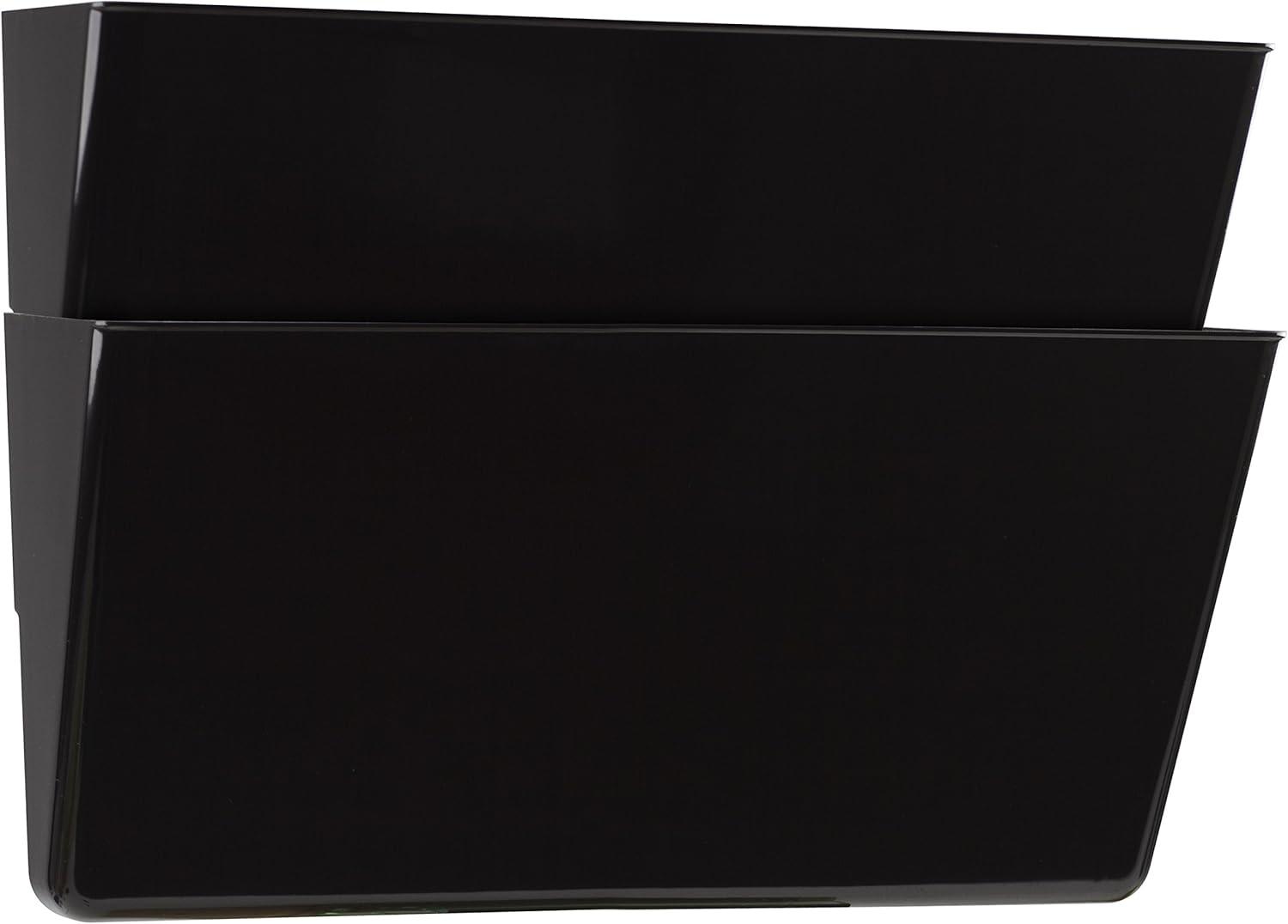 imageStorex Wall File Letter Size 13 x 4 x 7 ClearBlack