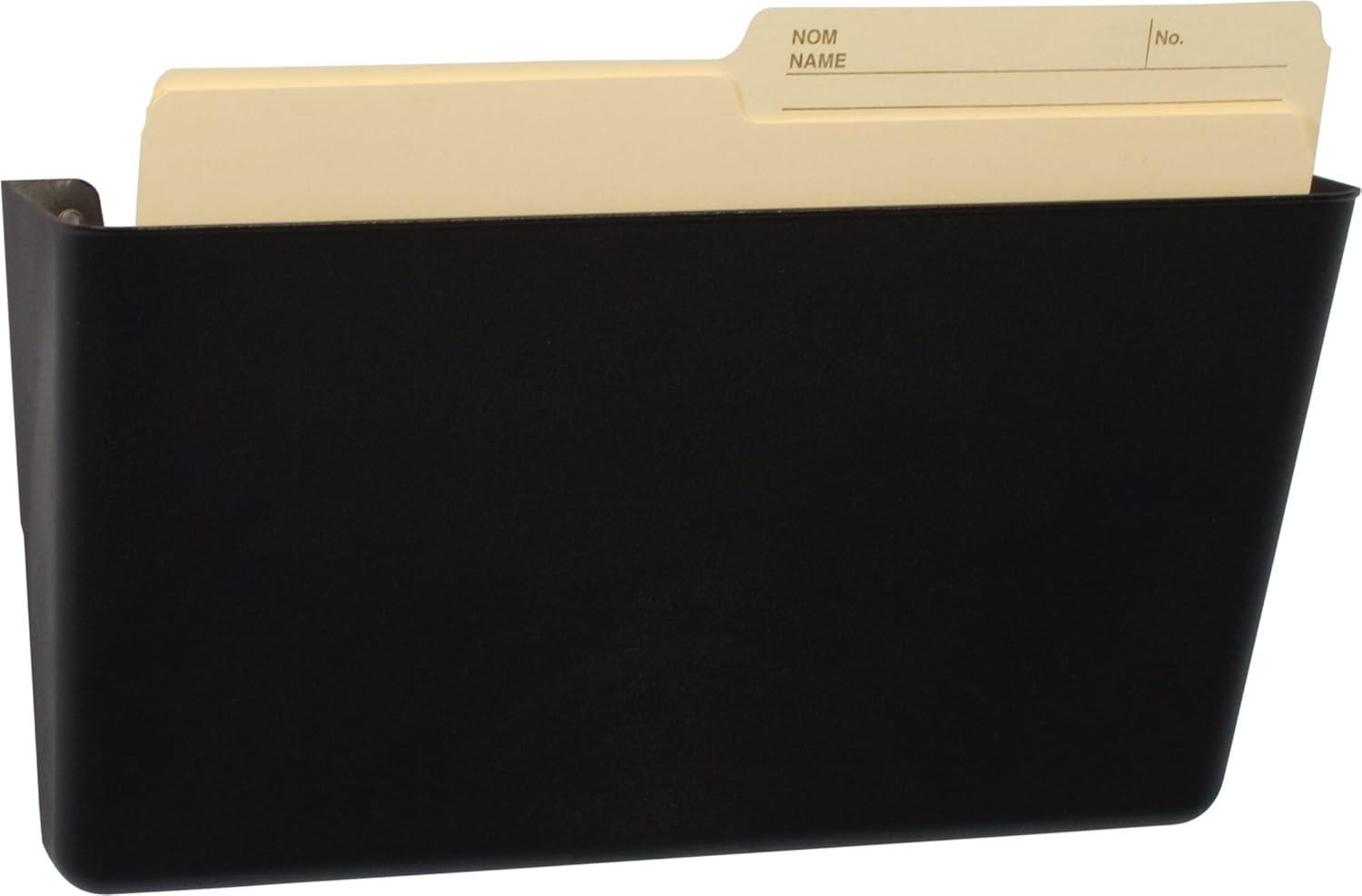 imageStorex Wall File Letter Size 13 x 4 x 7 ClearBlack