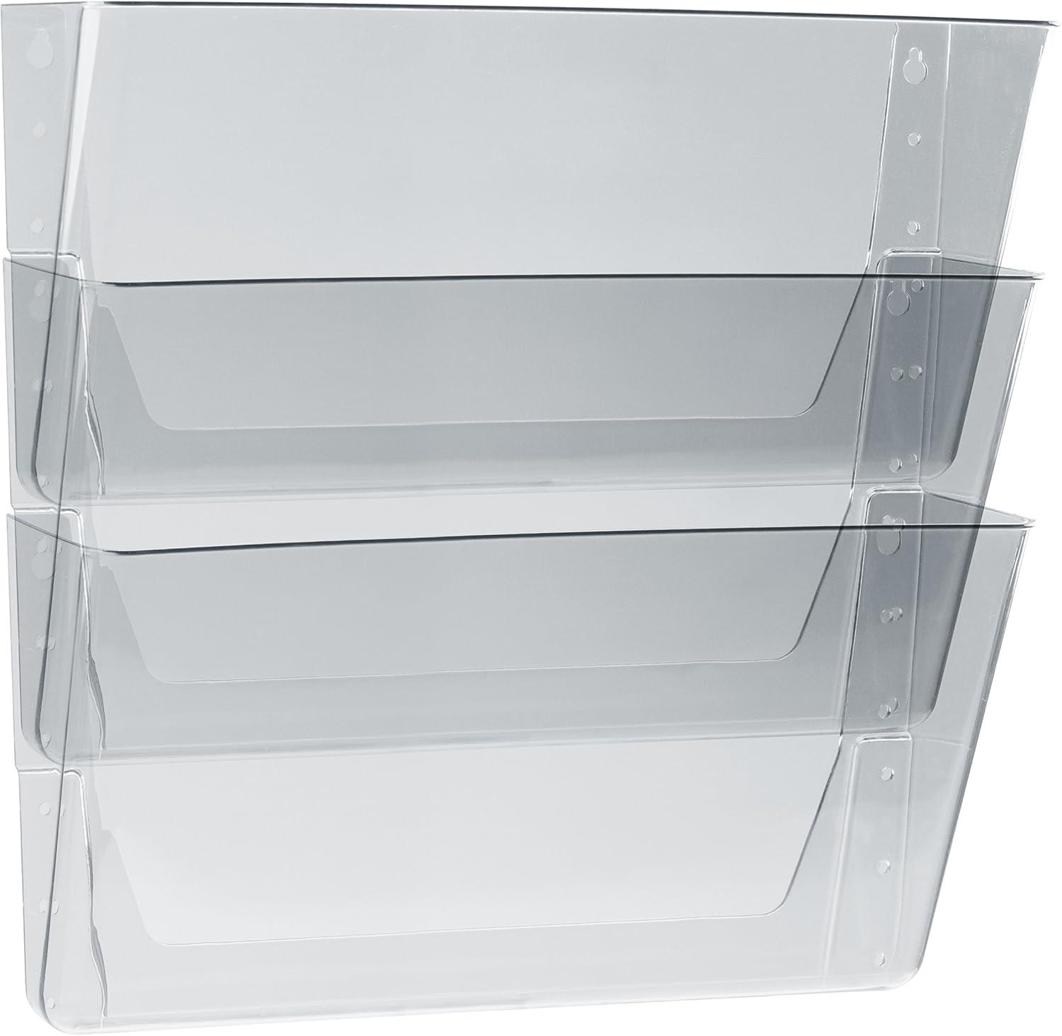 imageStorex Wall File Letter Size 13 x 4 x 7 ClearClear
