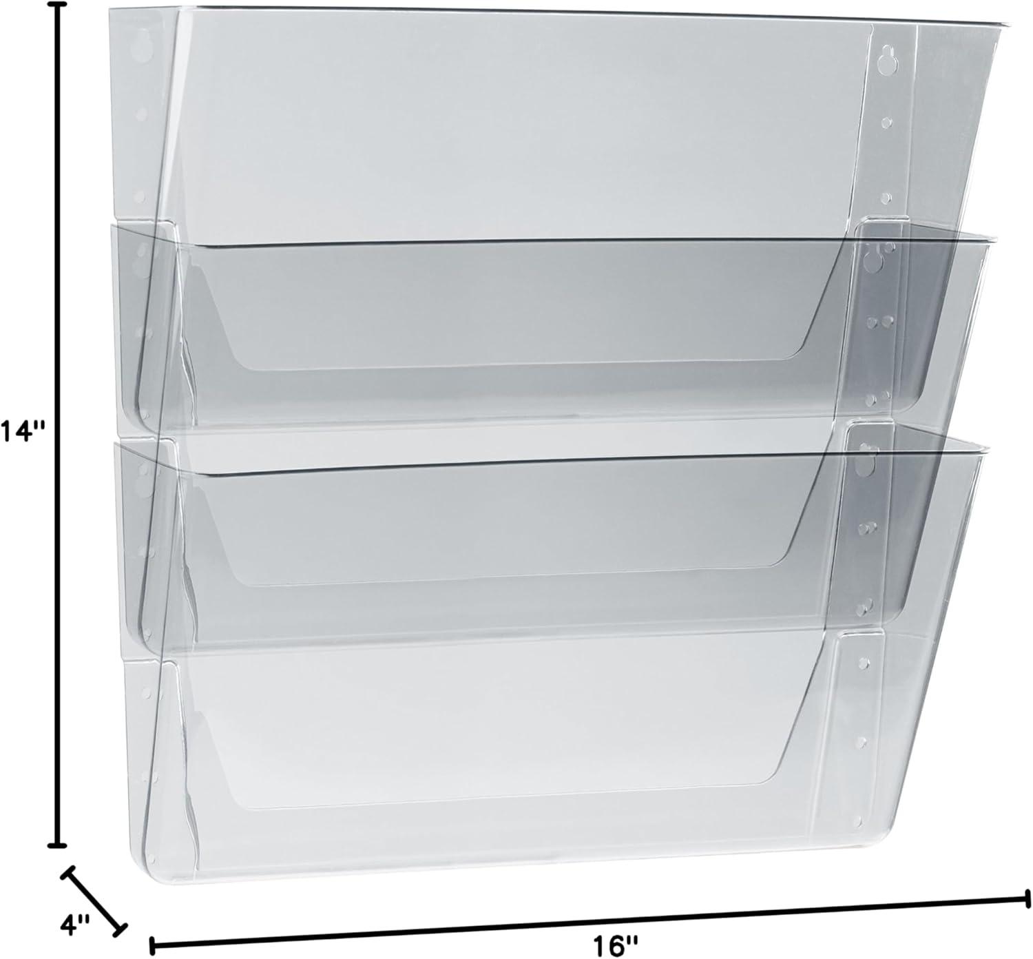 imageStorex Wall File Letter Size 13 x 4 x 7 ClearClear