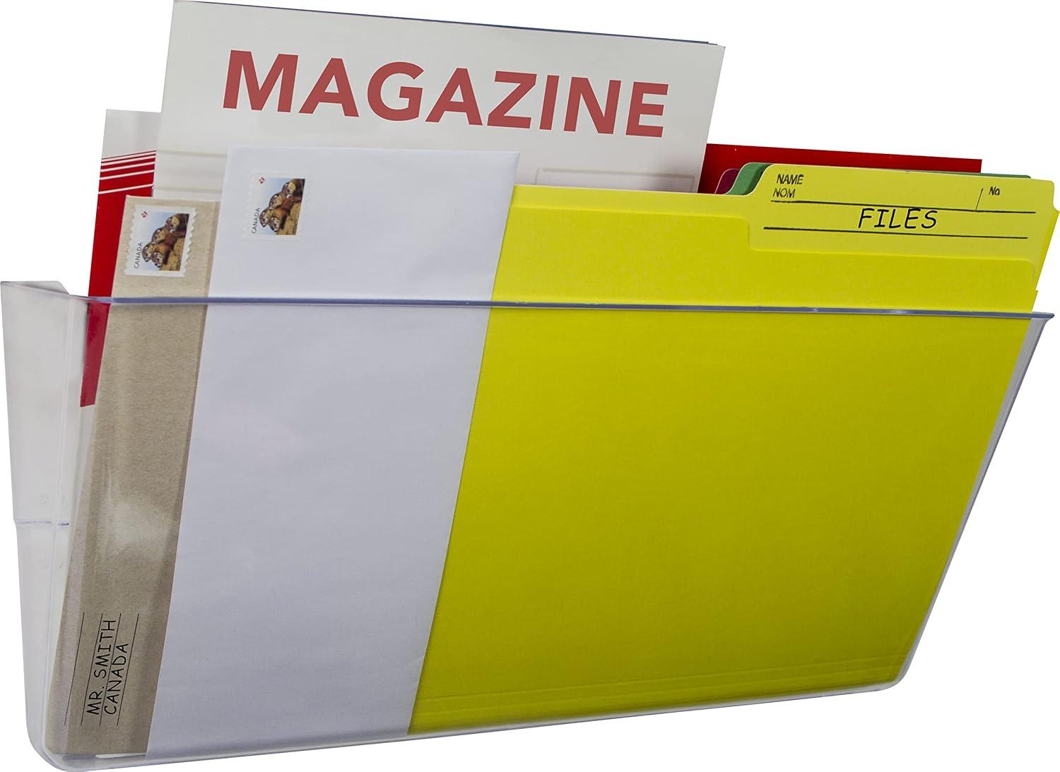 imageStorex Wall File Letter Size 13 x 4 x 7 ClearClear