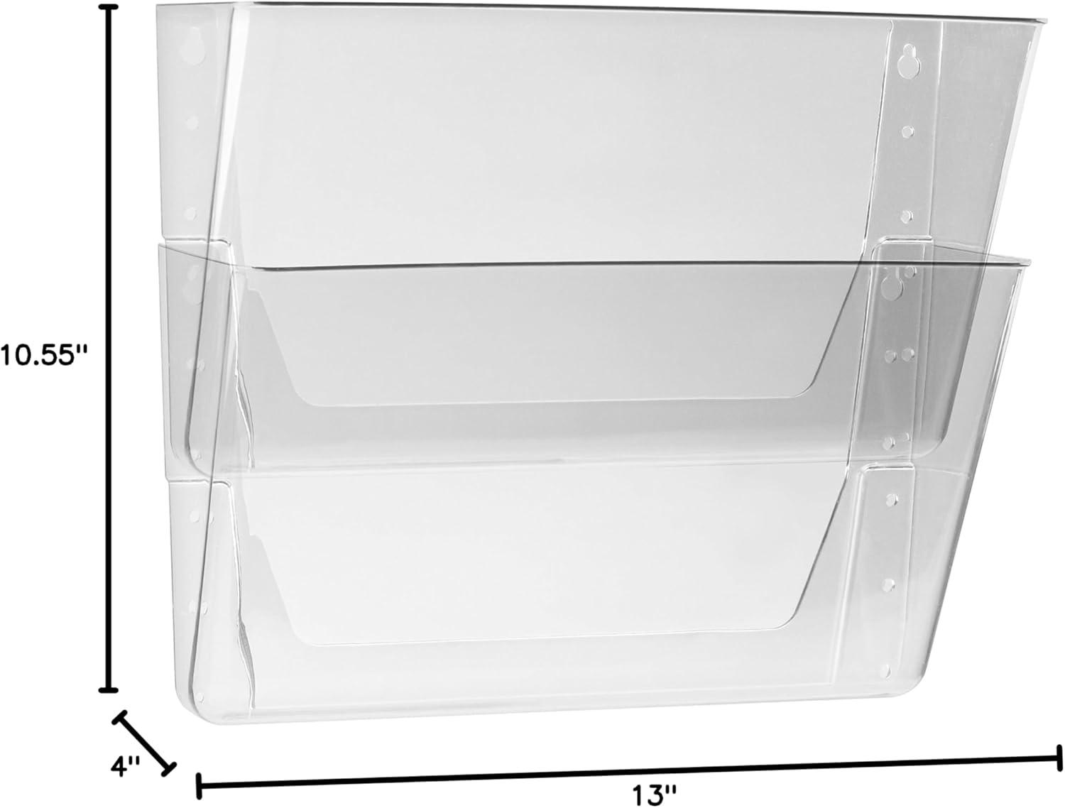 imageStorex Wall File Letter Size 13 x 4 x 7 ClearClear
