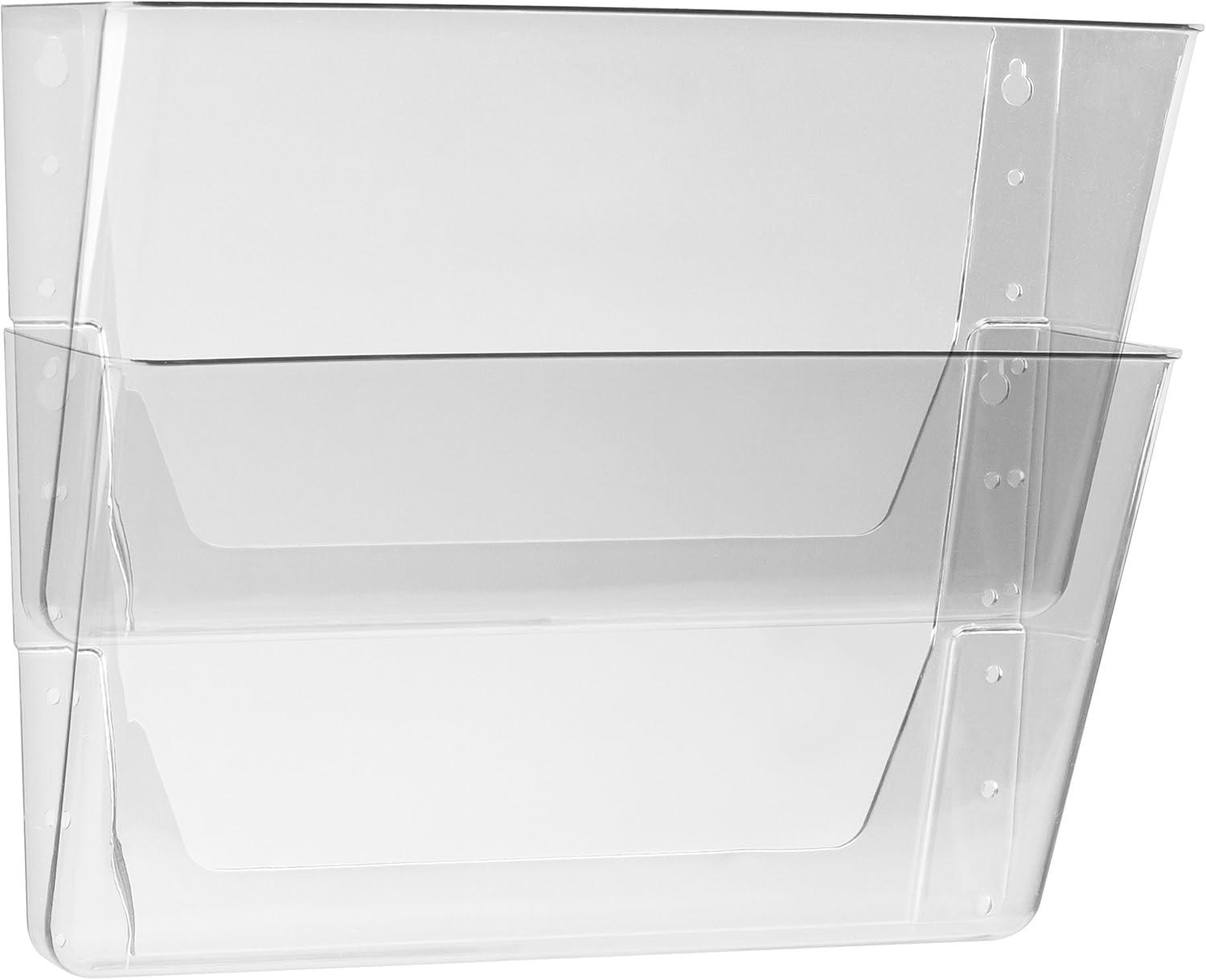 imageStorex Wall File Letter Size 13 x 4 x 7 ClearClear