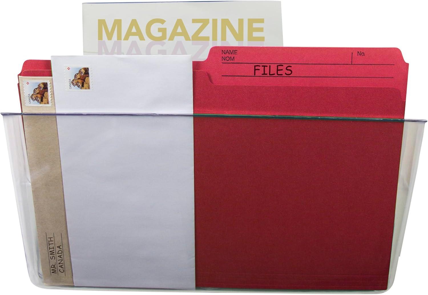 imageStorex Wall File Letter Size 13 x 4 x 7 ClearClear