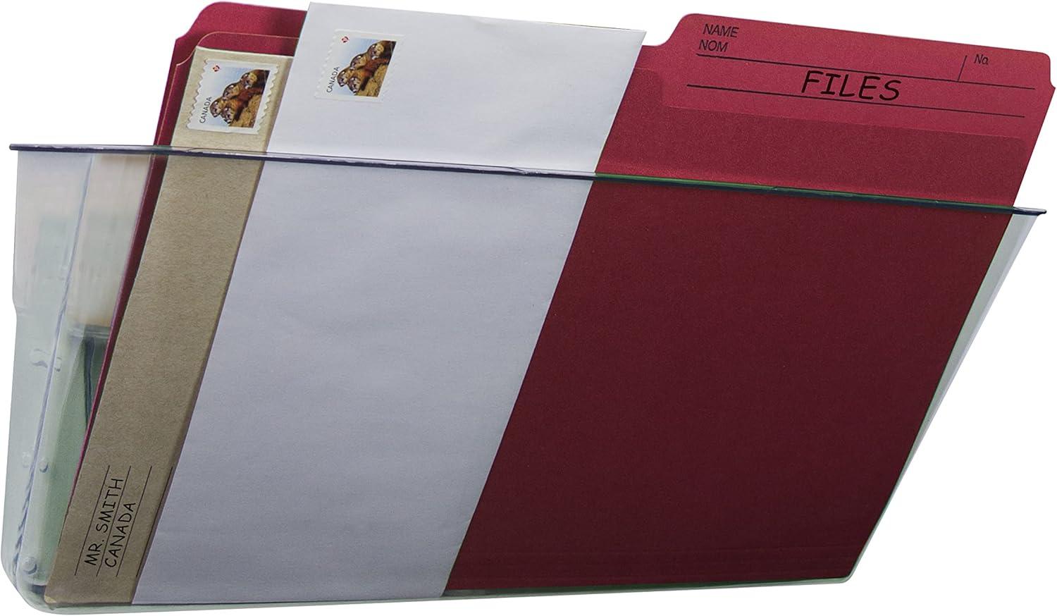 imageStorex Wall File Letter Size 13 x 4 x 7 ClearClear