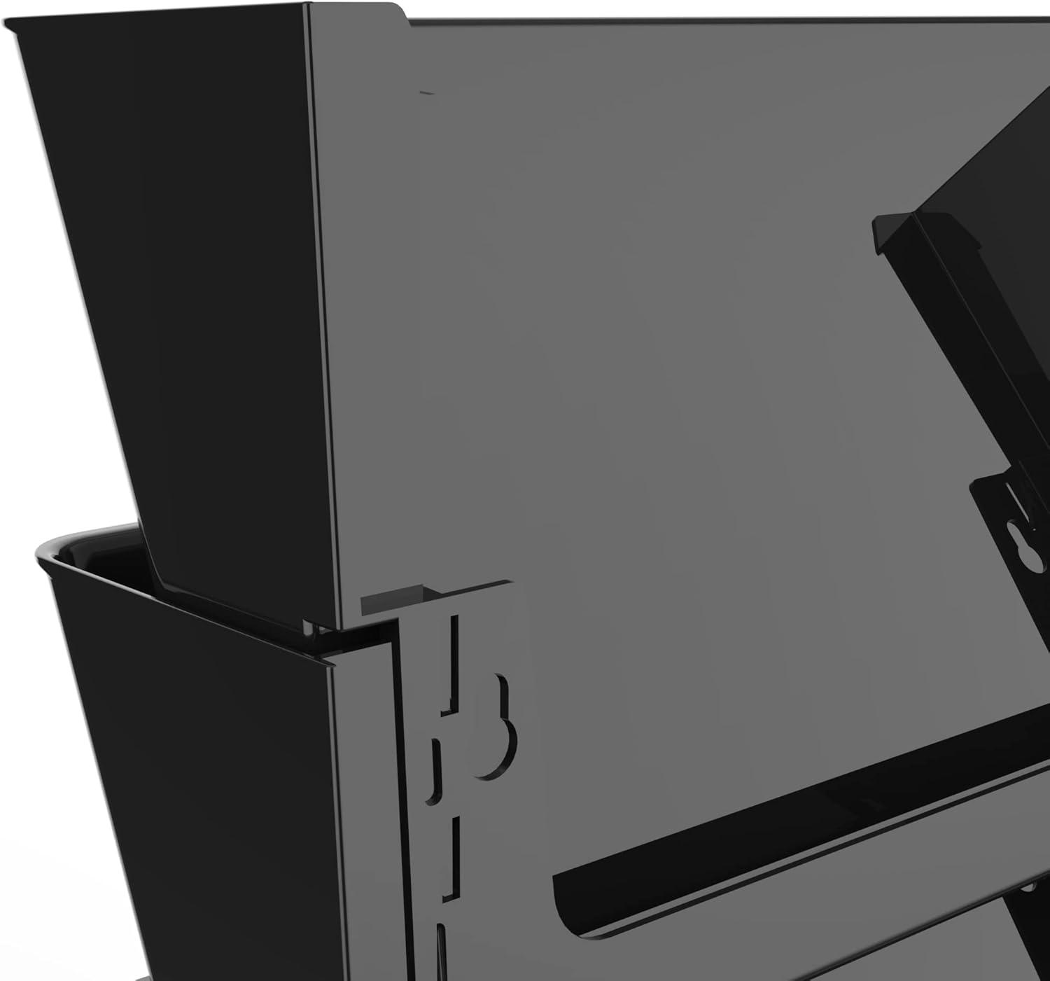 imageStorex Wall File Letter Size 13 x 4 x 7 ClearUnbreakable Black