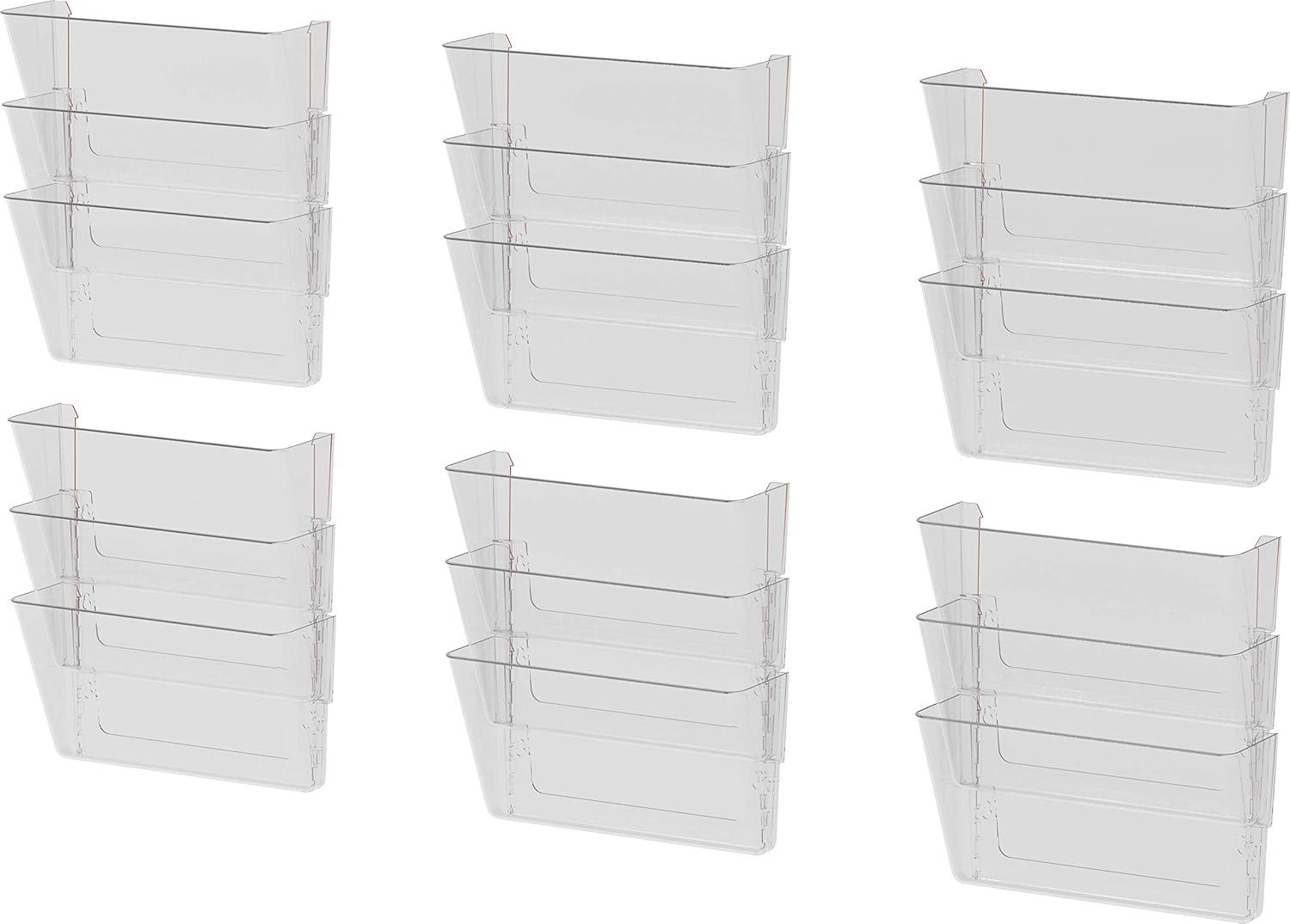imageStorex Wall File Letter Size 13 x 4 x 7 ClearUnbreakable Clear