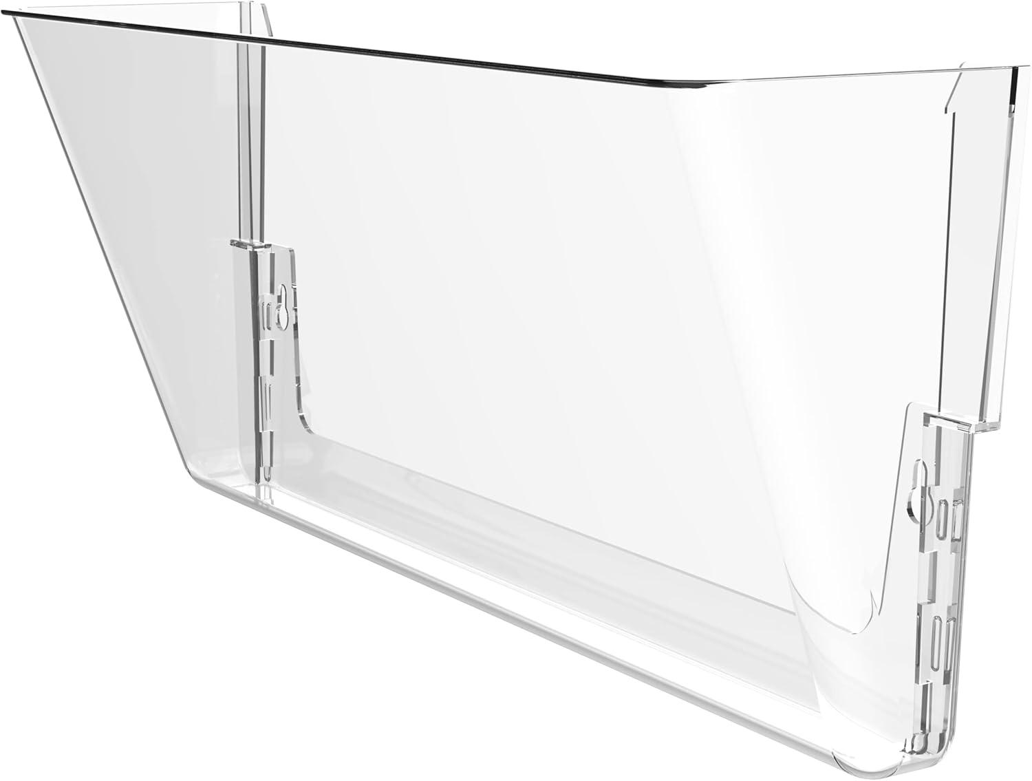 imageStorex Wall File Letter Size 13 x 4 x 7 ClearUnbreakable Clear