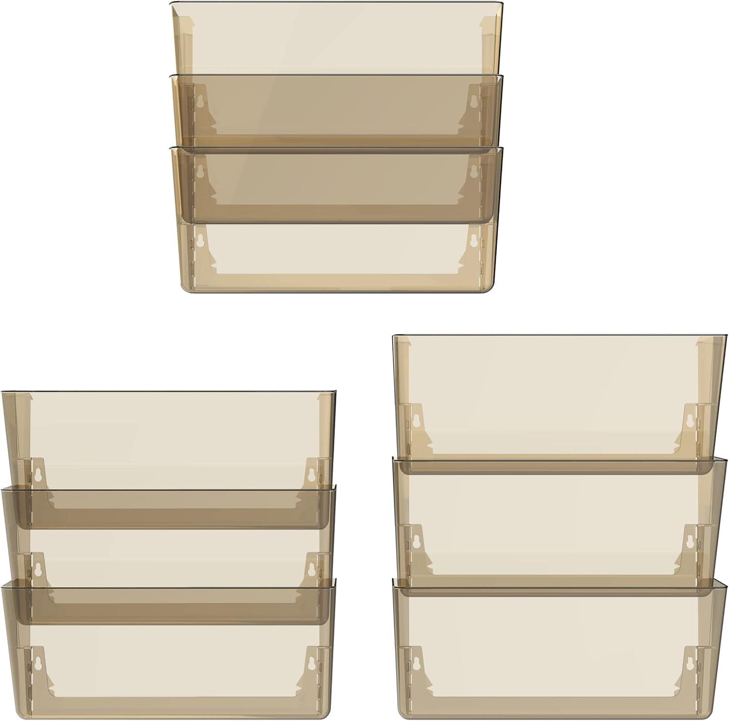 imageStorex Wall File Letter Size 13 x 4 x 7 ClearUnbreakable Smoke