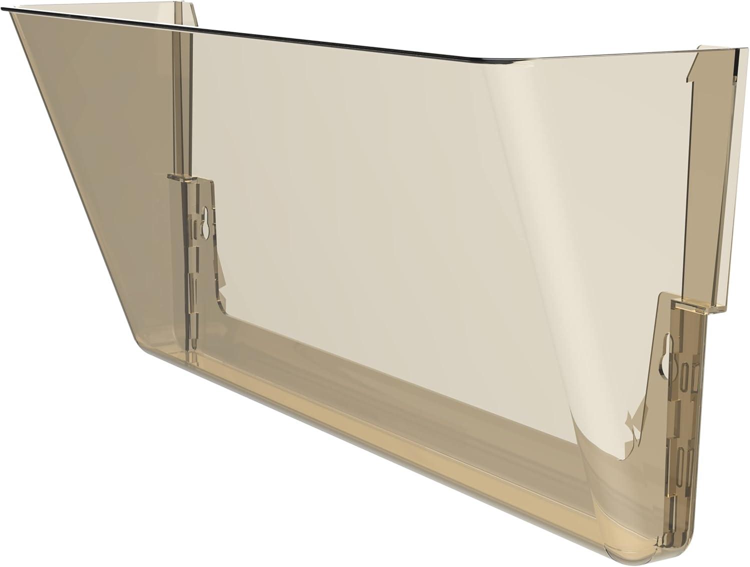 imageStorex Wall File Letter Size 13 x 4 x 7 ClearUnbreakable Smoke