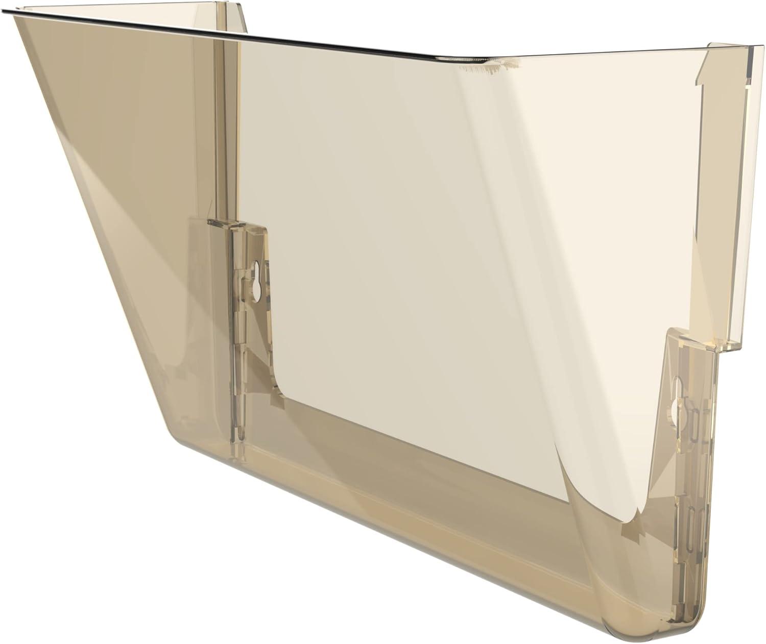 imageStorex Wall File Letter Size 13 x 4 x 7 ClearUnbreakable Smoke