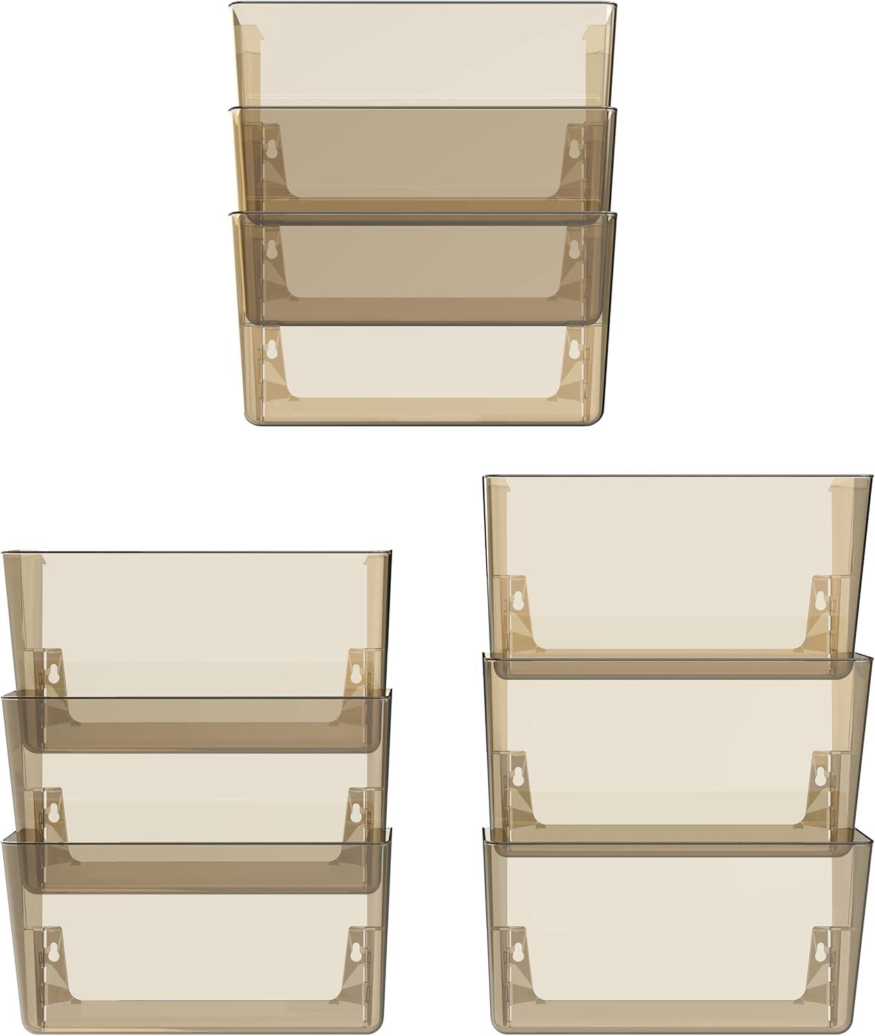 imageStorex Wall File Letter Size 13 x 4 x 7 ClearUnbreakable Smoke