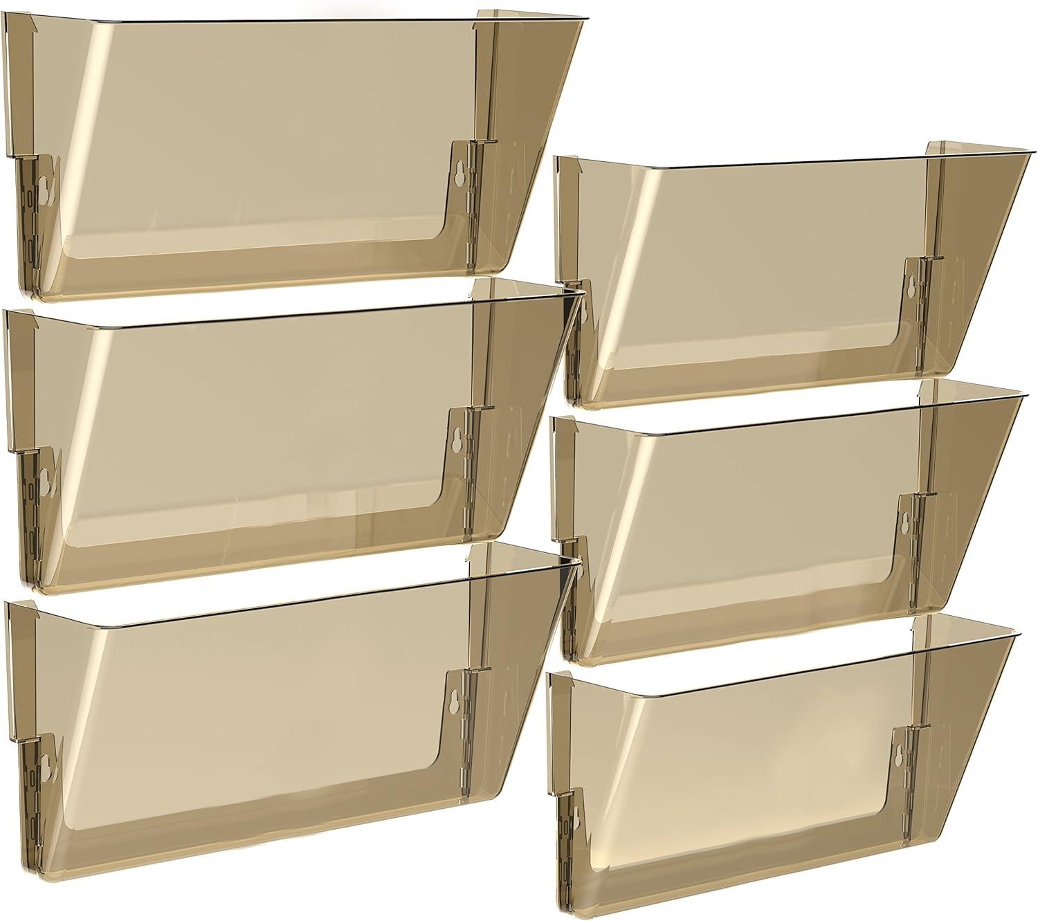imageStorex Wall File Letter Size 13 x 4 x 7 ClearUnbreakable Smoke