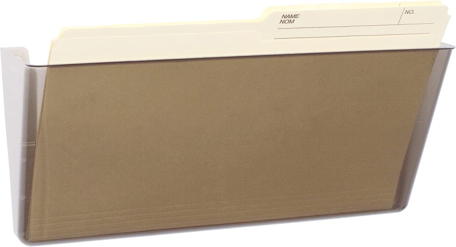 imageStorex Wall File Letter Size 13 x 4 x 7 ClearUnbreakable Smoke