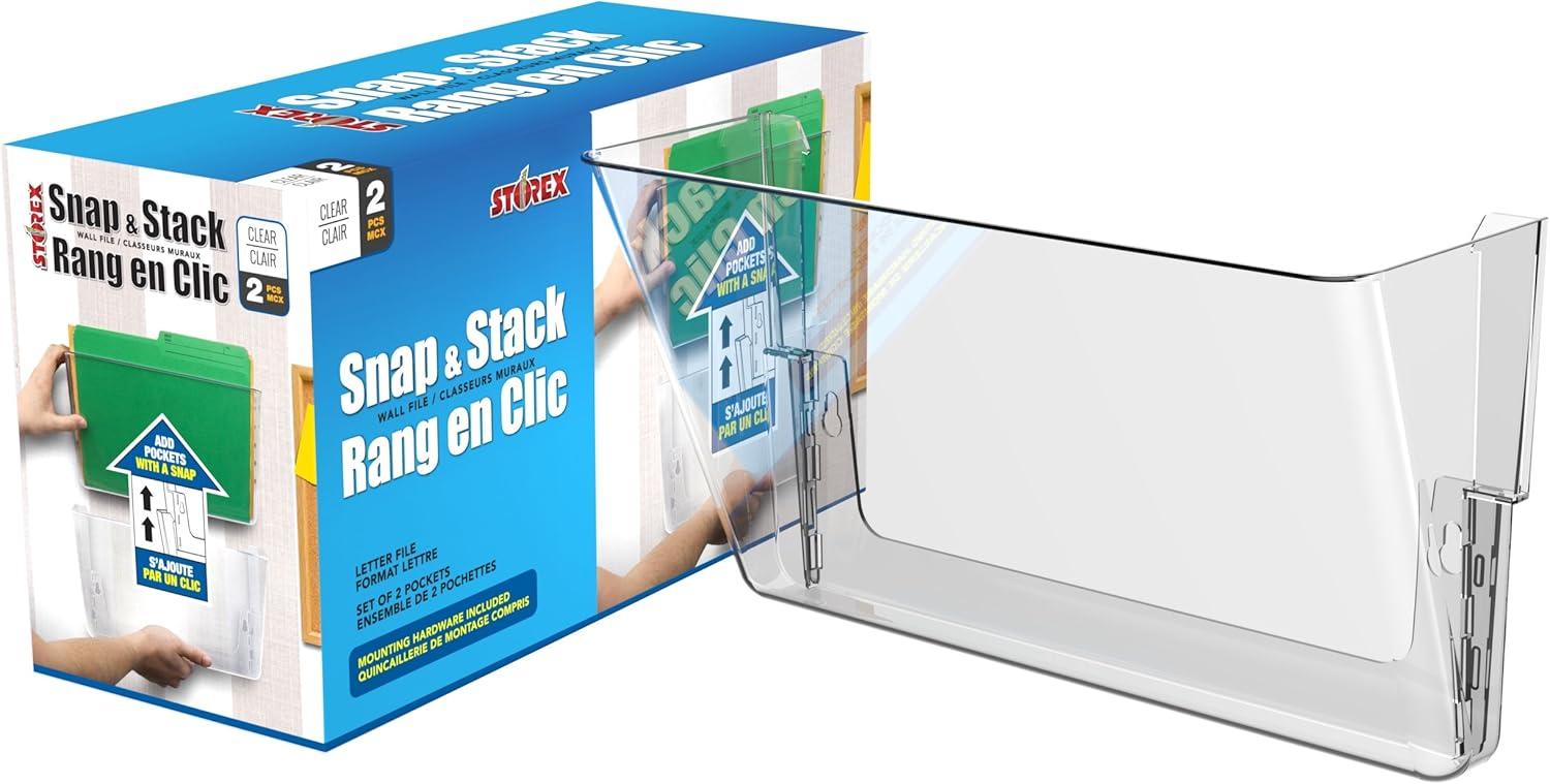 imageStorex Wall Files Legal Size 16 x 1055 x 4 Inches Clear Set of 2 70224A06CClear