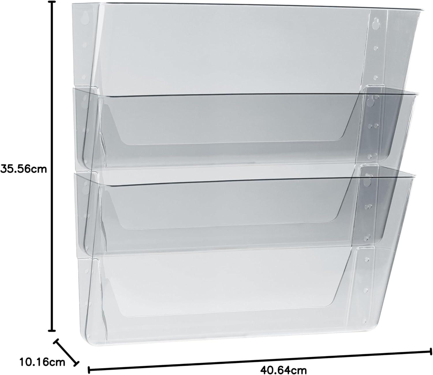 imageStorex Wall Files Legal Size 16 x 1055 x 4 Inches Clear Set of 2 70224A06CClear