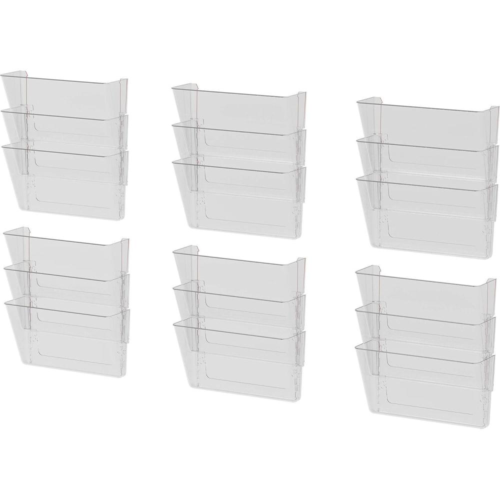 imageStorex Legal Sized Wall Files 2Pack Smoke Case of 6 STX70215B06CUnbreakable Clear