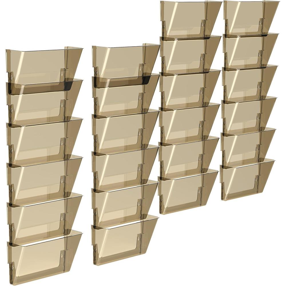 imageStorex Letter Sized Wall Files 6Pack Smoke Case of 4 STX70218B04C