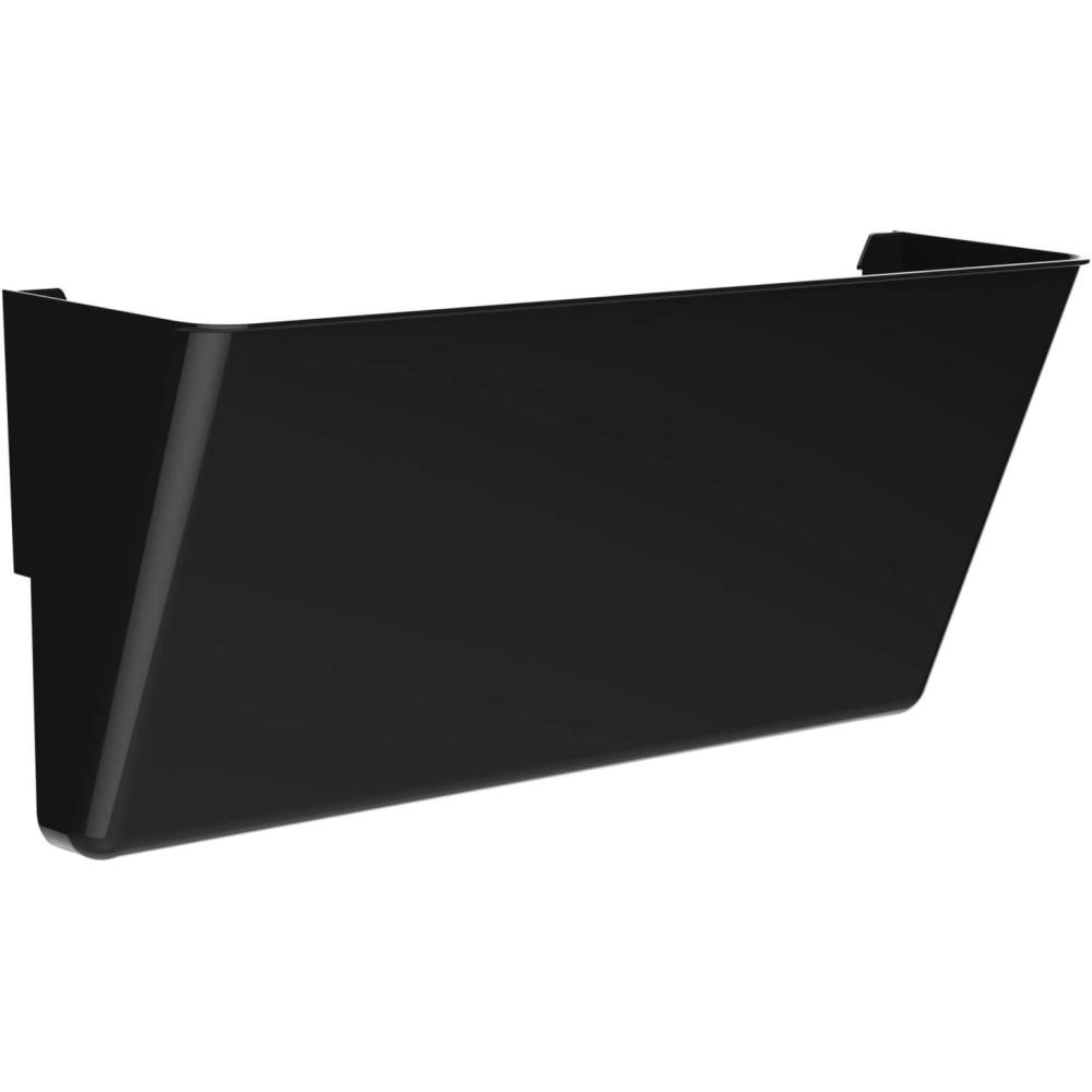 imageStorex Magnetic Legal Sized Wall Pocket 1625 x 4 x 7 Inches Black Recycled Plastic 70226U01C