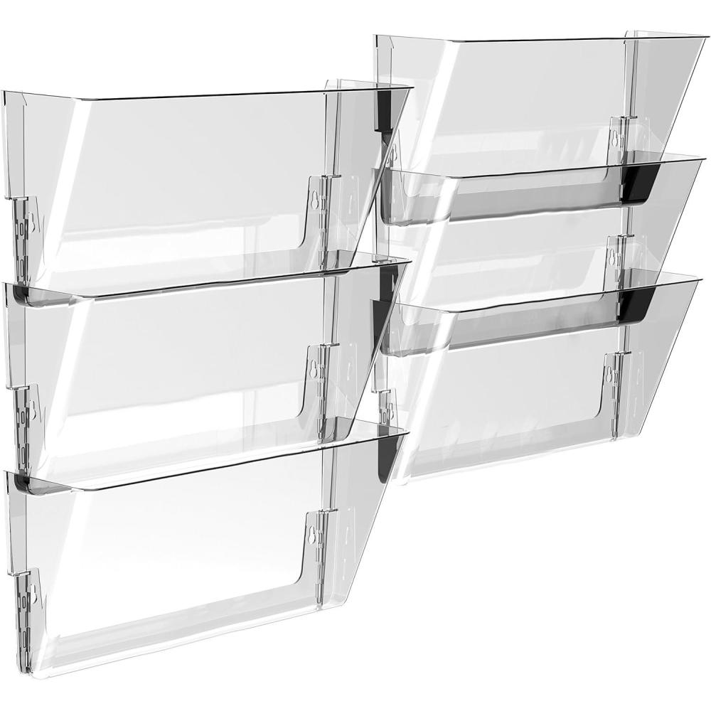 imageStorex Wall File 16 x 4 x 7 Inches Legal Clear Case of 6 70207U06C