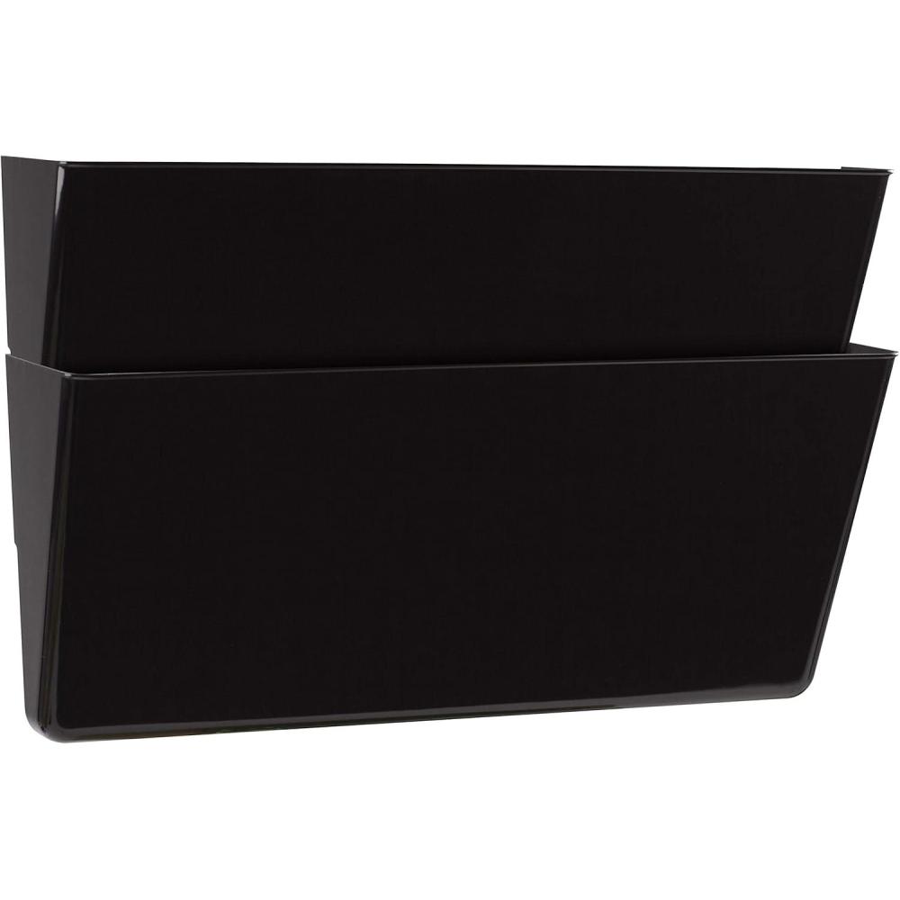imageStorex Wall File Letter Size 13 x 4 x 7 ClearBlack