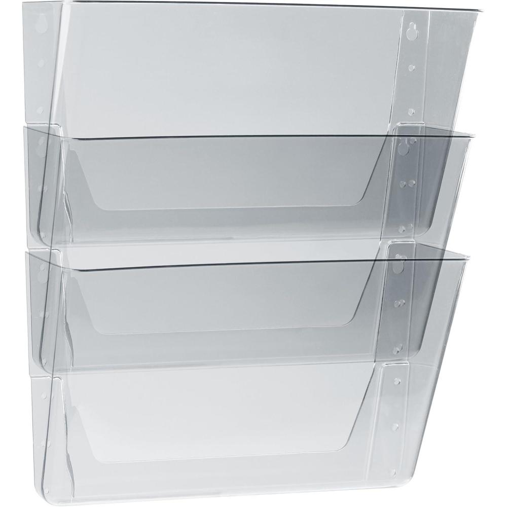imageStorex Wall File Letter Size 13 x 4 x 7 ClearUnbreakable Clear