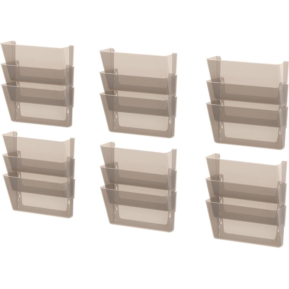imageStorex Wall Files 13 x 4 x 7 Inches Letter Smoke Case of 6 3Packs 70246U06C