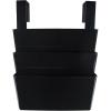 imageStorex Letter Sized Wall Files 3 Pack Set with Partition Hangers Black Case of 6 Sets STX70315B06C