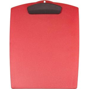 Storex Hard Poly Clipboard, Letter, Red, Case of 12, STX40115B12C(Red)